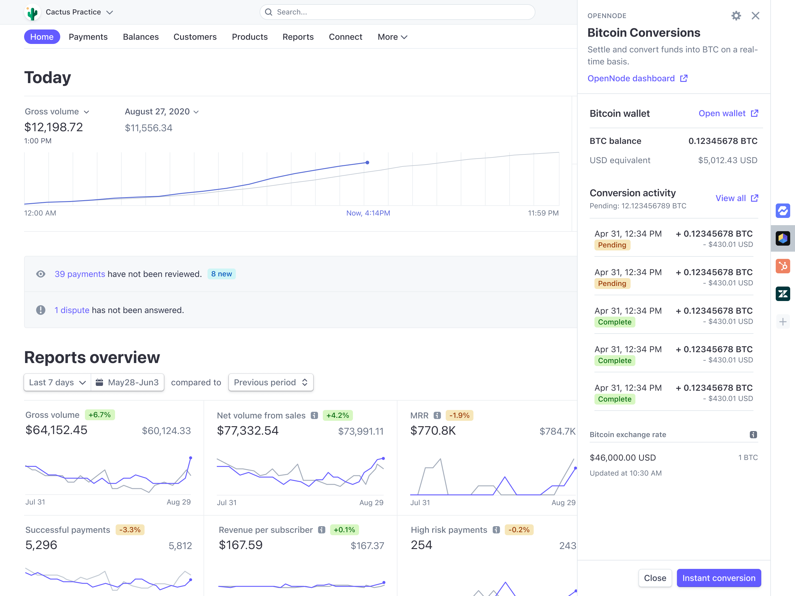 stripe bitcoin subscriptions