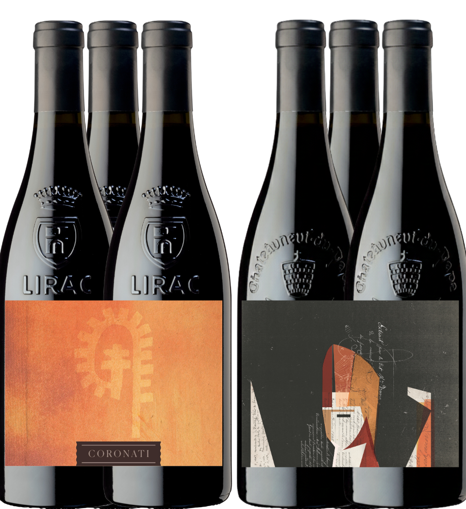 Etienne '24 Coronati LIrac and '23 Chateauneuf du Pape